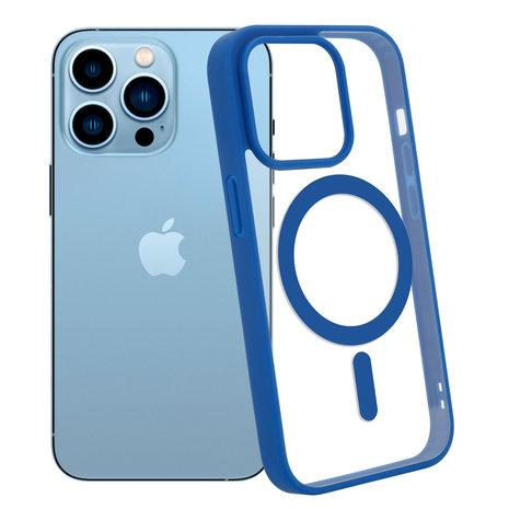 Coque Transparente iPhone 13 Pro Magsafe avec bords colorés (vert