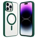 ShieldCase Coque Transparente iPhone 14 Pro Max Magsafe avec bords colorés (vert)