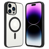 ShieldCase Coque Transparente iPhone 14 Pro Max Magsafe avec bords colorés (noir)