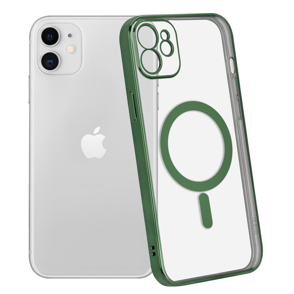 ShieldCase ShieldCase Coque iPhone 11 transparente revêtement métallique Magsafe (vert foncé) ShieldCase ShieldCase Coque iPhone 11 transparente revêtement métallique Magsafe (vert foncé)