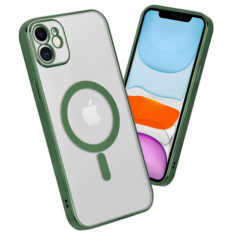 ShieldCase ShieldCase Coque iPhone 11 transparente revêtement métallique Magsafe (vert foncé) ShieldCase ShieldCase Coque iPhone 11 transparente revêtement métallique Magsafe (vert foncé)