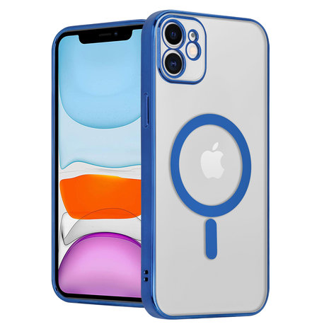 Vitre de protection iPhone 11 - Marbre bleu cobalt, Apple iPhone 11, Coque arrière