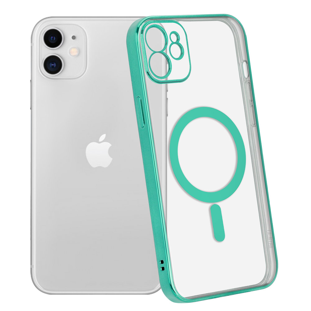 ShieldCase ShieldCase Coque iPhone 11 revêtement métallique Magsafe transparent (vert) ShieldCase ShieldCase Coque iPhone 11 revêtement métallique Magsafe transparent (vert)