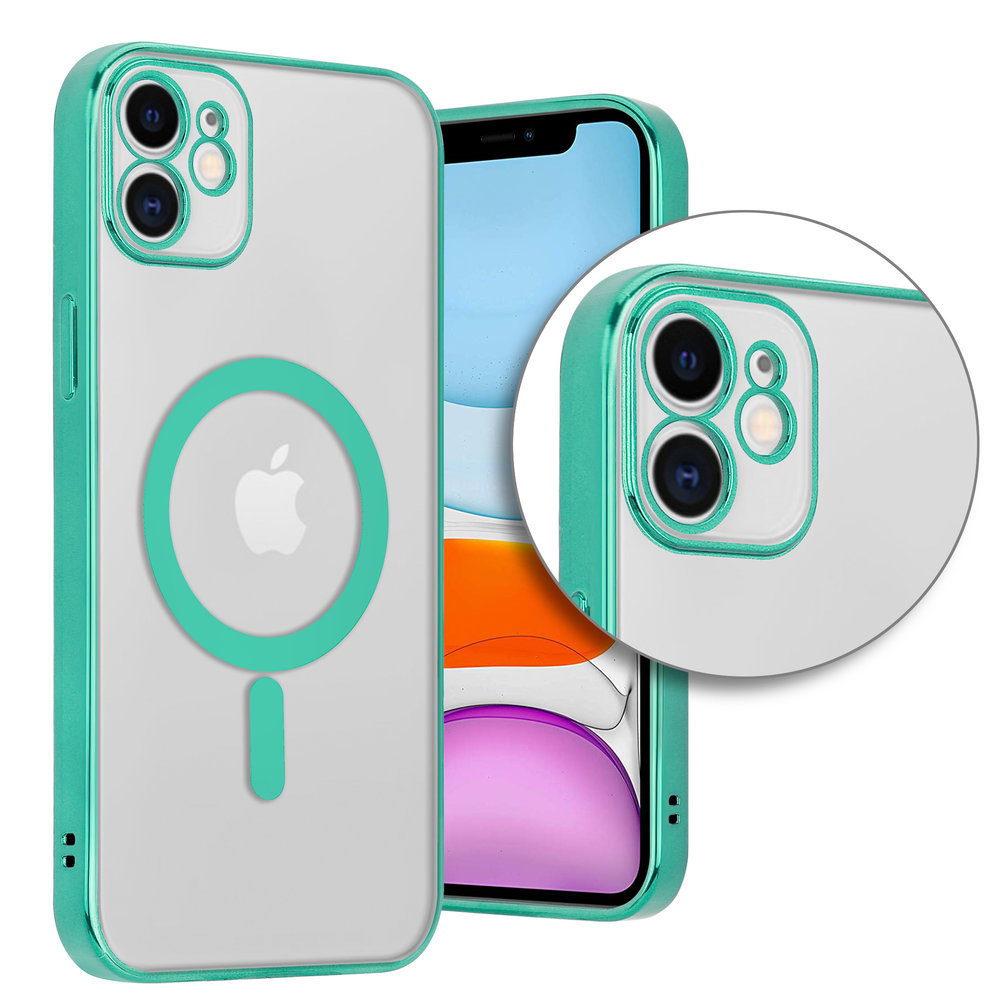 ShieldCase ShieldCase Coque iPhone 11 revêtement métallique Magsafe transparent (vert) ShieldCase ShieldCase Coque iPhone 11 revêtement métallique Magsafe transparent (vert)