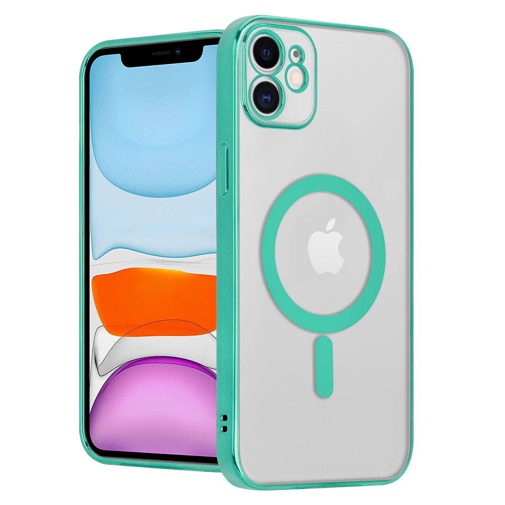 ShieldCase ShieldCase Coque iPhone 11 revêtement métallique Magsafe transparent (vert) ShieldCase ShieldCase Coque iPhone 11 revêtement métallique Magsafe transparent (vert)