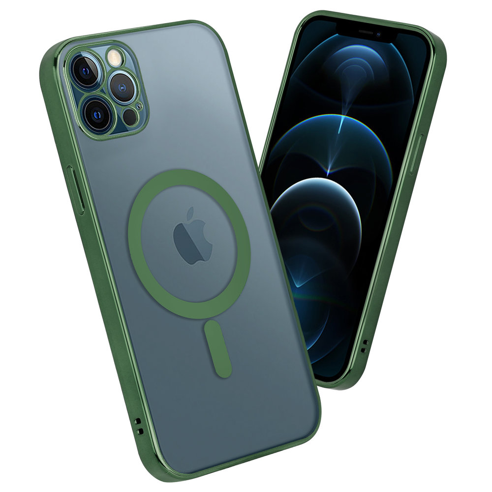 ShieldCase ShieldCase Coque iPhone 11 Pro revêtement métallique Magsafe transparent (vert foncé)