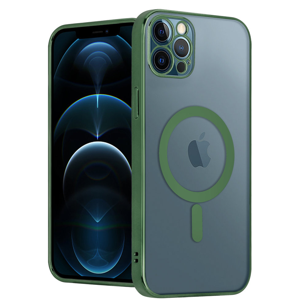 ShieldCase ShieldCase Coque iPhone 12 Pro Max revêtement métallique Magsafe transparent (vert foncé) ShieldCase ShieldCase Coque iPhone 12 Pro Max revêtement métallique Magsafe transparent (vert foncé)