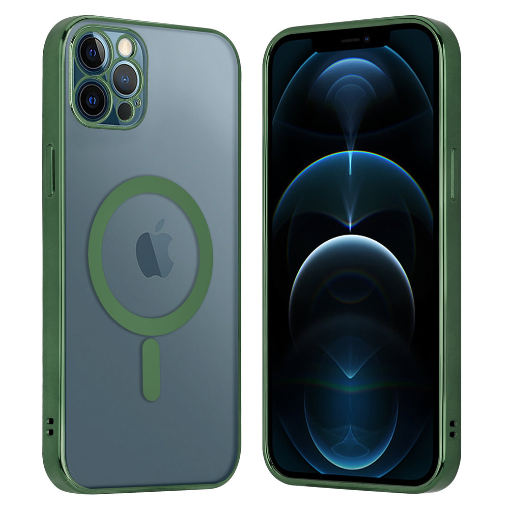 ShieldCase ShieldCase Coque iPhone 12 Pro Max revêtement métallique Magsafe transparent (vert foncé) ShieldCase ShieldCase Coque iPhone 12 Pro Max revêtement métallique Magsafe transparent (vert foncé)