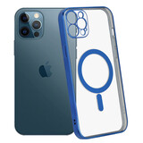 ShieldCase Coque iPhone 12 Pro Max revêtement métallique Magsafe transparent (bleu foncé) ShieldCase Coque iPhone 12 Pro Max revêtement métallique Magsafe transparent (bleu foncé)
