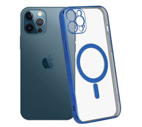 ShieldCase Coque iPhone 12 Pro Max revêtement métallique Magsafe transparent (bleu foncé) ShieldCase Coque iPhone 12 Pro Max revêtement métallique Magsafe transparent (bleu foncé)