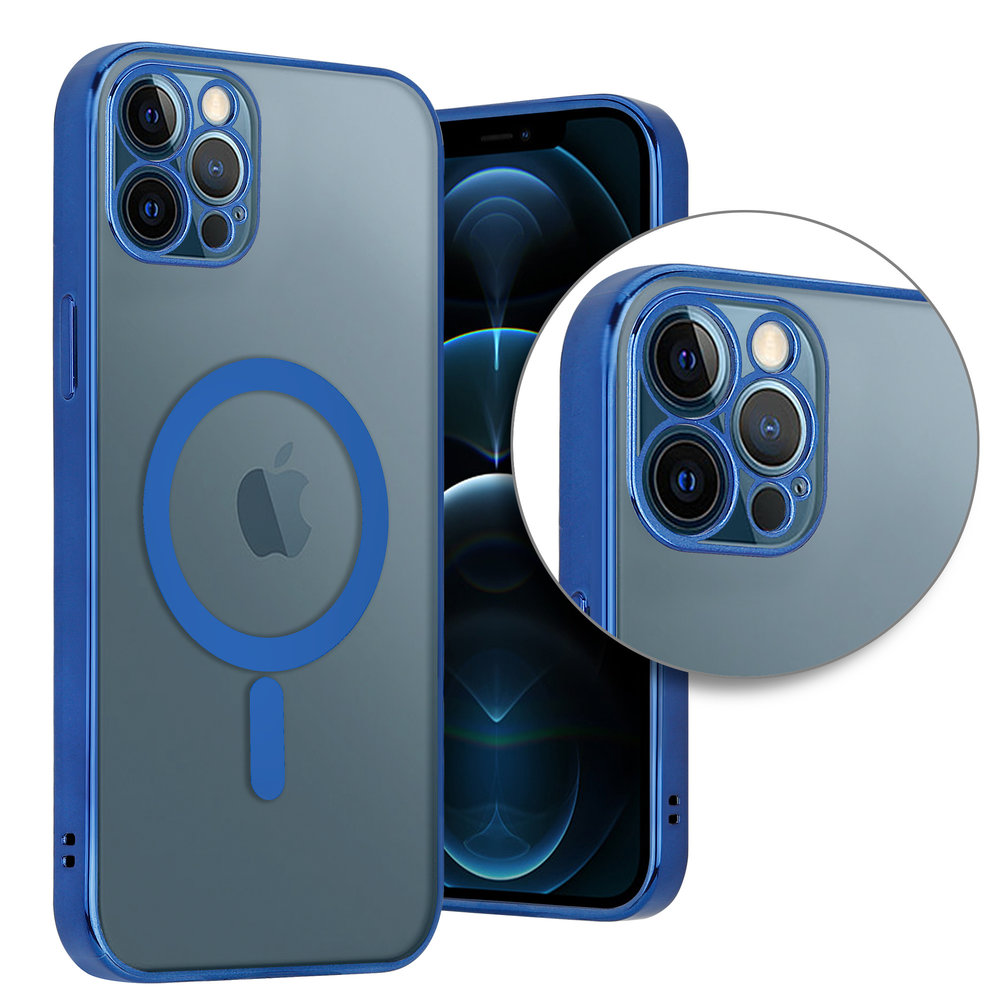 ShieldCase ShieldCase Coque iPhone 12 Pro Max revêtement métallique Magsafe transparent (bleu foncé) ShieldCase ShieldCase Coque iPhone 12 Pro Max revêtement métallique Magsafe transparent (bleu foncé)
