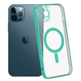 ShieldCase Coque iPhone 12 Pro Max revêtement métallique Magsafe transparent (vert) ShieldCase Coque iPhone 12 Pro Max revêtement métallique Magsafe transparent (vert)