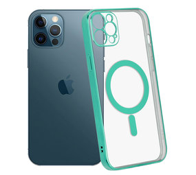 ShieldCase Coque iPhone 12 Pro Max revêtement métallique Magsafe transparent (vert) ShieldCase Coque iPhone 12 Pro Max revêtement métallique Magsafe transparent (vert)