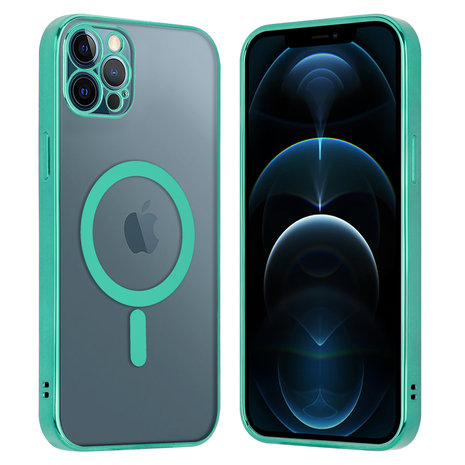 ShieldCase ShieldCase Coque iPhone 12 Pro Max revêtement métallique Magsafe transparent (vert)