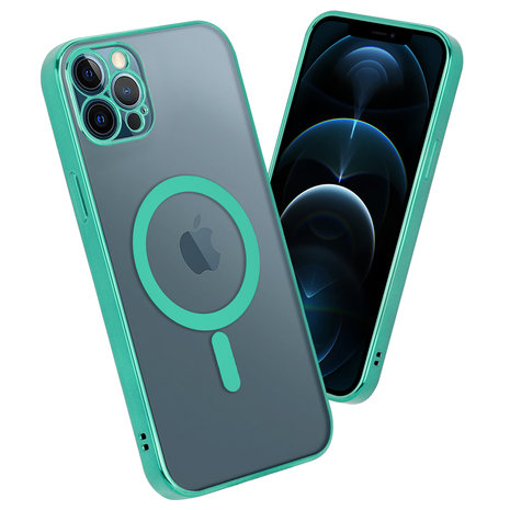 ShieldCase ShieldCase Coque iPhone 12 Pro Max revêtement métallique Magsafe transparent (vert)