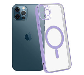 ShieldCase Coque iPhone 12 Pro Max revêtement métallique Magsafe transparent (violet) ShieldCase Coque iPhone 12 Pro Max revêtement métallique Magsafe transparent (violet)