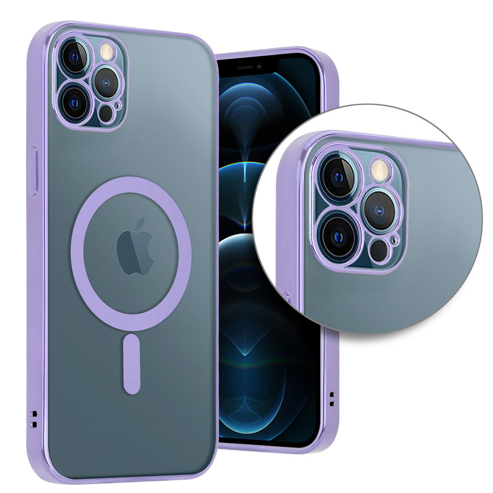 ShieldCase ShieldCase Coque iPhone 12 Pro Max revêtement métallique Magsafe transparent (violet) ShieldCase ShieldCase Coque iPhone 12 Pro Max revêtement métallique Magsafe transparent (violet)