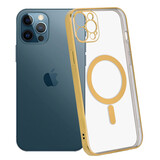 ShieldCase Coque iPhone 12 Pro Max revêtement métallique Magsafe transparent (or) ShieldCase Coque iPhone 12 Pro Max revêtement métallique Magsafe transparent (or)