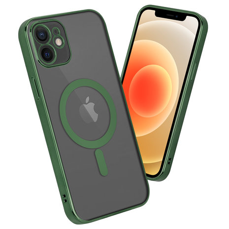 ShieldCase ShieldCase Coque iPhone 12 revêtement métallique Magsafe transparent (vert foncé) ShieldCase ShieldCase Coque iPhone 12 revêtement métallique Magsafe transparent (vert foncé)