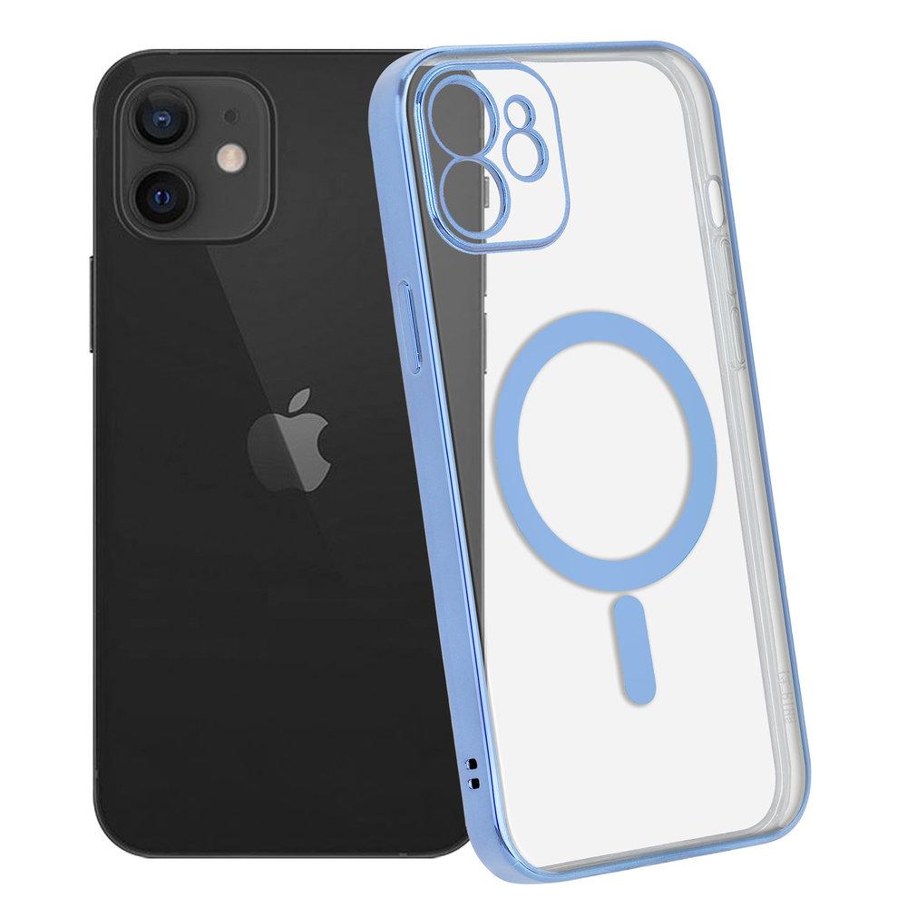 ShieldCase ShieldCase Coque iPhone 12 revêtement métallique Magsafe transparent (bleu) ShieldCase ShieldCase Coque iPhone 12 revêtement métallique Magsafe transparent (bleu)