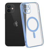 ShieldCase Coque iPhone 12 revêtement métallique Magsafe transparent (bleu) ShieldCase Coque iPhone 12 revêtement métallique Magsafe transparent (bleu)