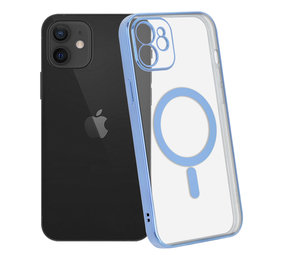 ShieldCase Coque iPhone 12 revêtement métallique Magsafe transparent (bleu) ShieldCase Coque iPhone 12 revêtement métallique Magsafe transparent (bleu)