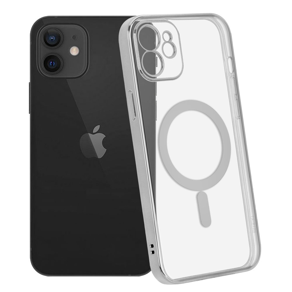 ShieldCase ShieldCase Coque iPhone 12 transparente revêtement métallique Magsafe (argent) ShieldCase ShieldCase Coque iPhone 12 transparente revêtement métallique Magsafe (argent)