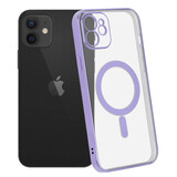 ShieldCase Coque iPhone 12 revêtement métallique Magsafe transparent (violet) ShieldCase Coque iPhone 12 revêtement métallique Magsafe transparent (violet)