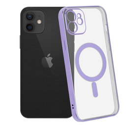ShieldCase Coque iPhone 12 revêtement métallique Magsafe transparent (violet) ShieldCase Coque iPhone 12 revêtement métallique Magsafe transparent (violet)