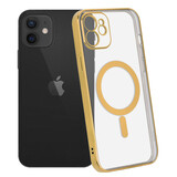 ShieldCase Coque iPhone 12 transparente revêtement métallique Magsafe (or) ShieldCase Coque iPhone 12 transparente revêtement métallique Magsafe (or)