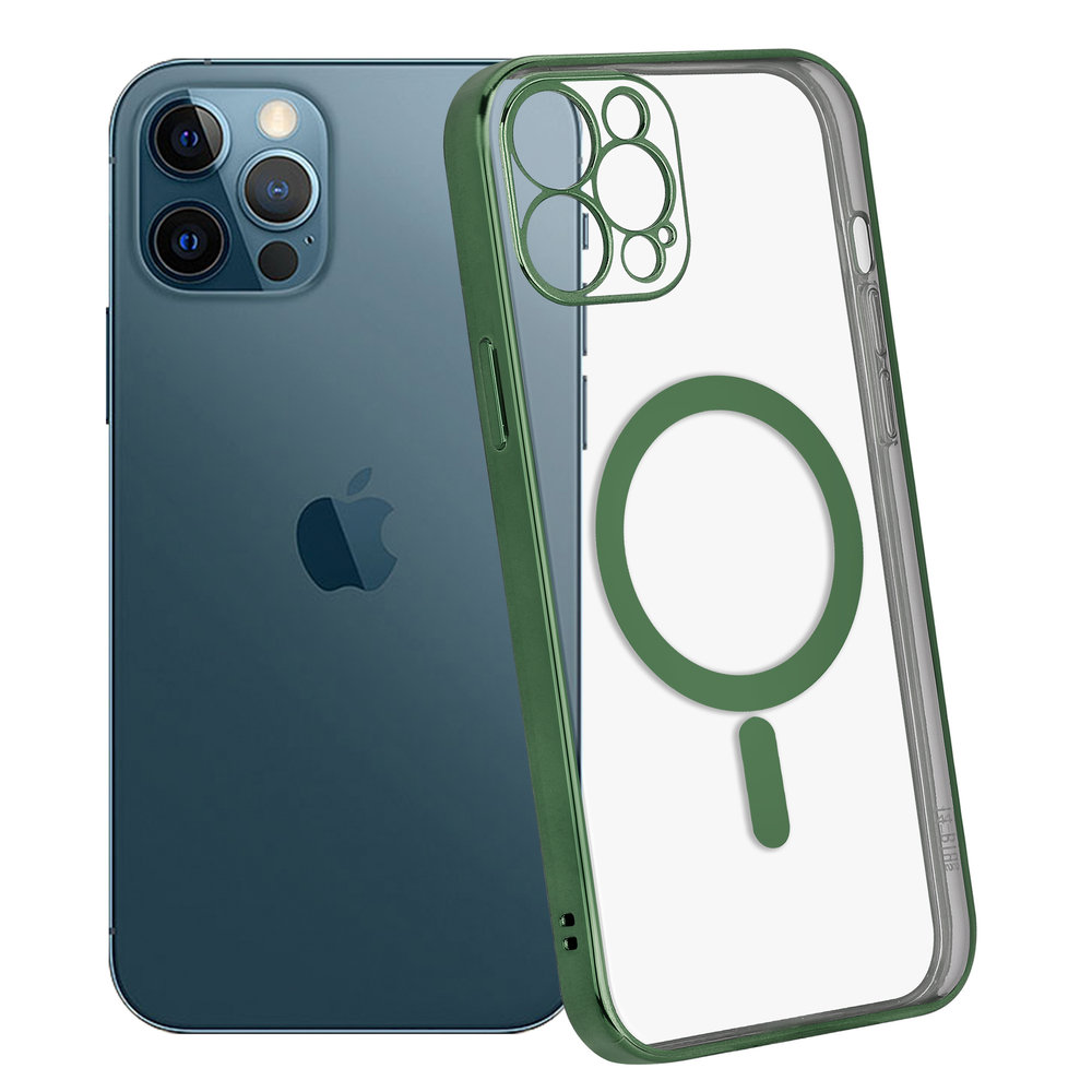 ShieldCase ShieldCase Coque iPhone 12 Pro revêtement métallique Magsafe transparent (vert foncé) ShieldCase ShieldCase Coque iPhone 12 Pro revêtement métallique Magsafe transparent (vert foncé)