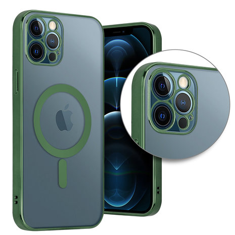 ShieldCase ShieldCase Coque iPhone 12 Pro revêtement métallique Magsafe transparent (vert foncé) ShieldCase ShieldCase Coque iPhone 12 Pro revêtement métallique Magsafe transparent (vert foncé)