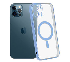 ShieldCase Coque iPhone 12 Pro revêtement métallique Magsafe transparent (bleu) ShieldCase Coque iPhone 12 Pro revêtement métallique Magsafe transparent (bleu)