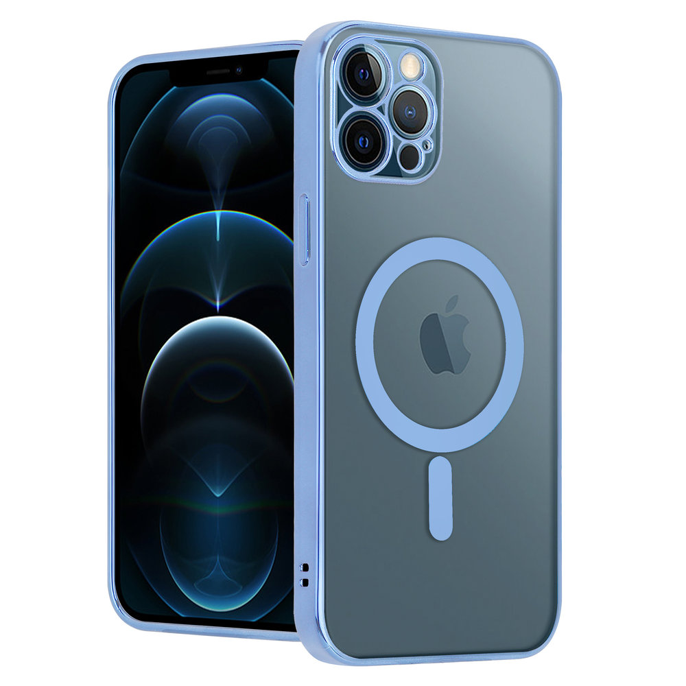 ShieldCase ShieldCase Coque iPhone 12 Pro revêtement métallique Magsafe transparent (bleu) ShieldCase ShieldCase Coque iPhone 12 Pro revêtement métallique Magsafe transparent (bleu)