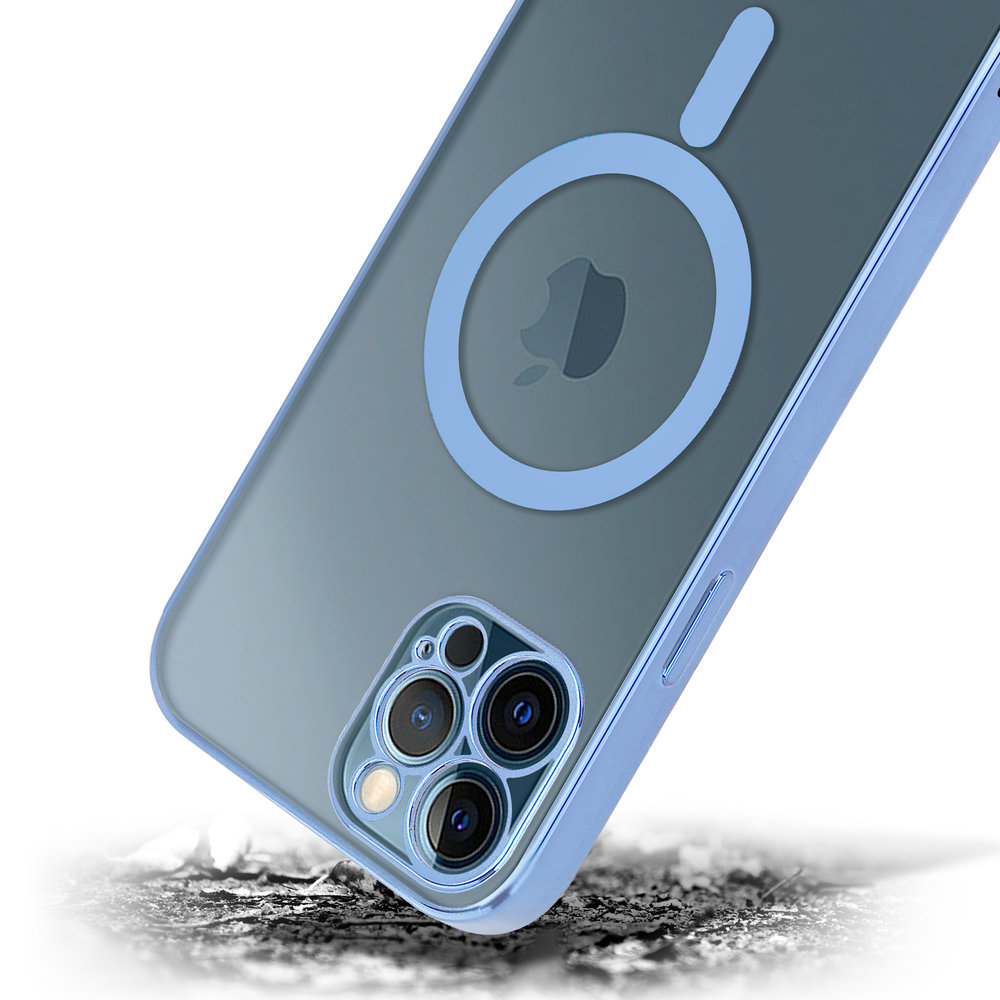 ShieldCase ShieldCase Coque iPhone 12 Pro revêtement métallique Magsafe transparent (bleu) ShieldCase ShieldCase Coque iPhone 12 Pro revêtement métallique Magsafe transparent (bleu)
