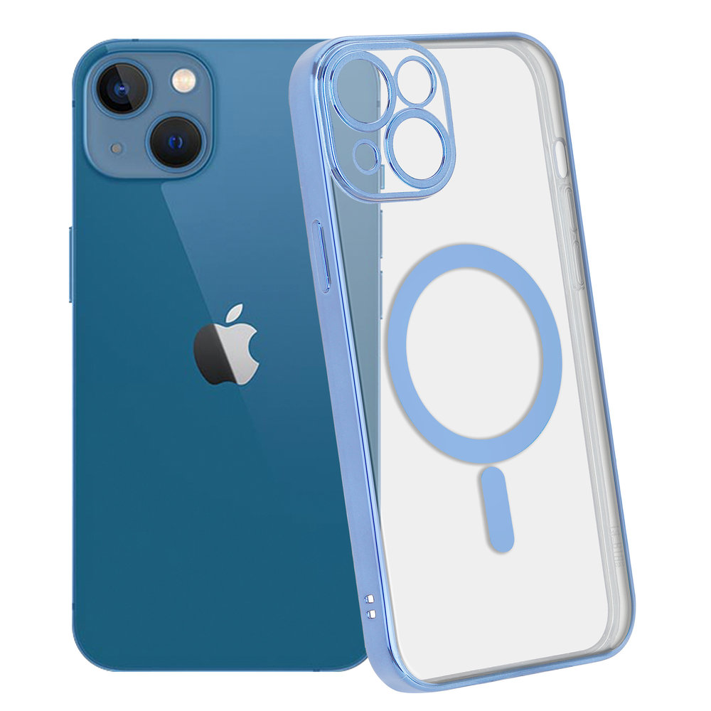 ShieldCase ShieldCase Coque iPhone 13 transparente revêtement métallique Magsafe (bleu) ShieldCase ShieldCase Coque iPhone 13 transparente revêtement métallique Magsafe (bleu)