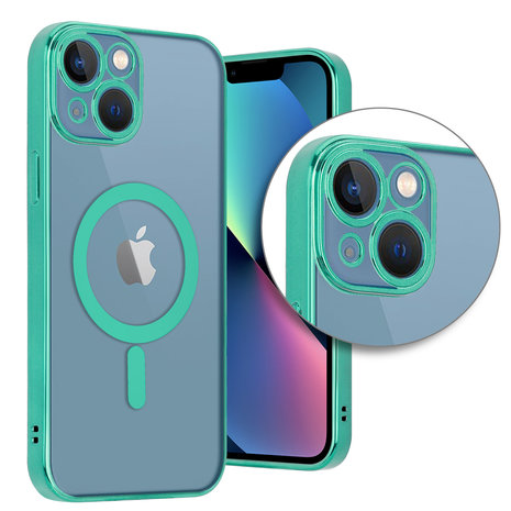 ShieldCase ShieldCase Coque iPhone 13 transparente revêtement métallique Magsafe (vert) ShieldCase ShieldCase Coque iPhone 13 transparente revêtement métallique Magsafe (vert)