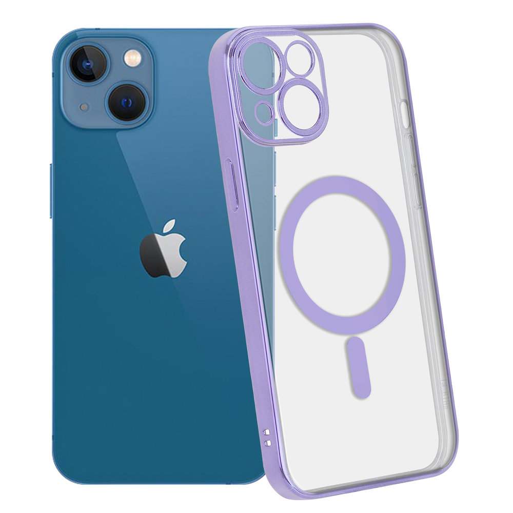 ShieldCase ShieldCase Coque iPhone 13 revêtement métallique Magsafe transparent (violet) ShieldCase ShieldCase Coque iPhone 13 revêtement métallique Magsafe transparent (violet)