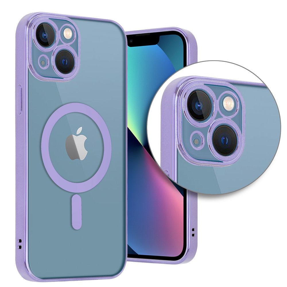 ShieldCase ShieldCase Coque iPhone 13 revêtement métallique Magsafe transparent (violet) ShieldCase ShieldCase Coque iPhone 13 revêtement métallique Magsafe transparent (violet)