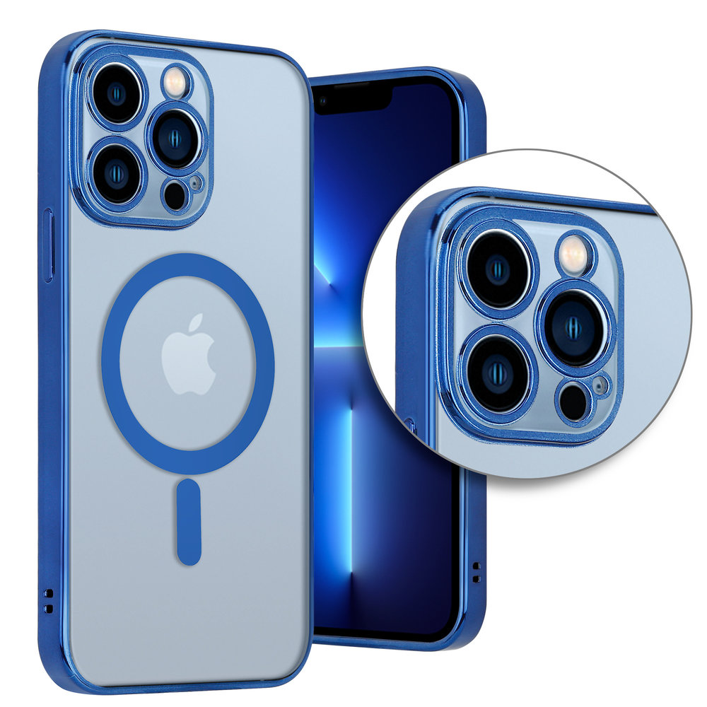 ShieldCase ShieldCase Coque iPhone 13 Pro revêtement métallique Magsafe transparent (bleu foncé) ShieldCase ShieldCase Coque iPhone 13 Pro revêtement métallique Magsafe transparent (bleu foncé)