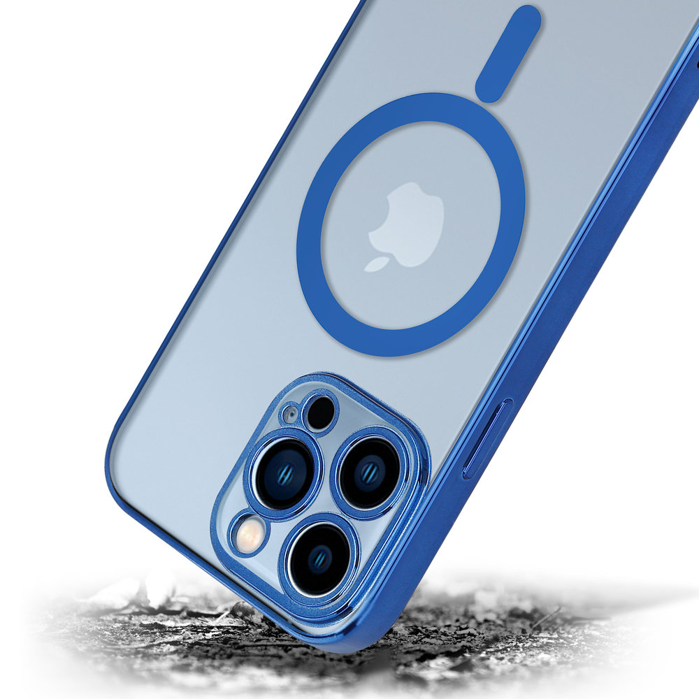 ShieldCase ShieldCase Coque iPhone 13 Pro revêtement métallique Magsafe transparent (bleu foncé) ShieldCase ShieldCase Coque iPhone 13 Pro revêtement métallique Magsafe transparent (bleu foncé)