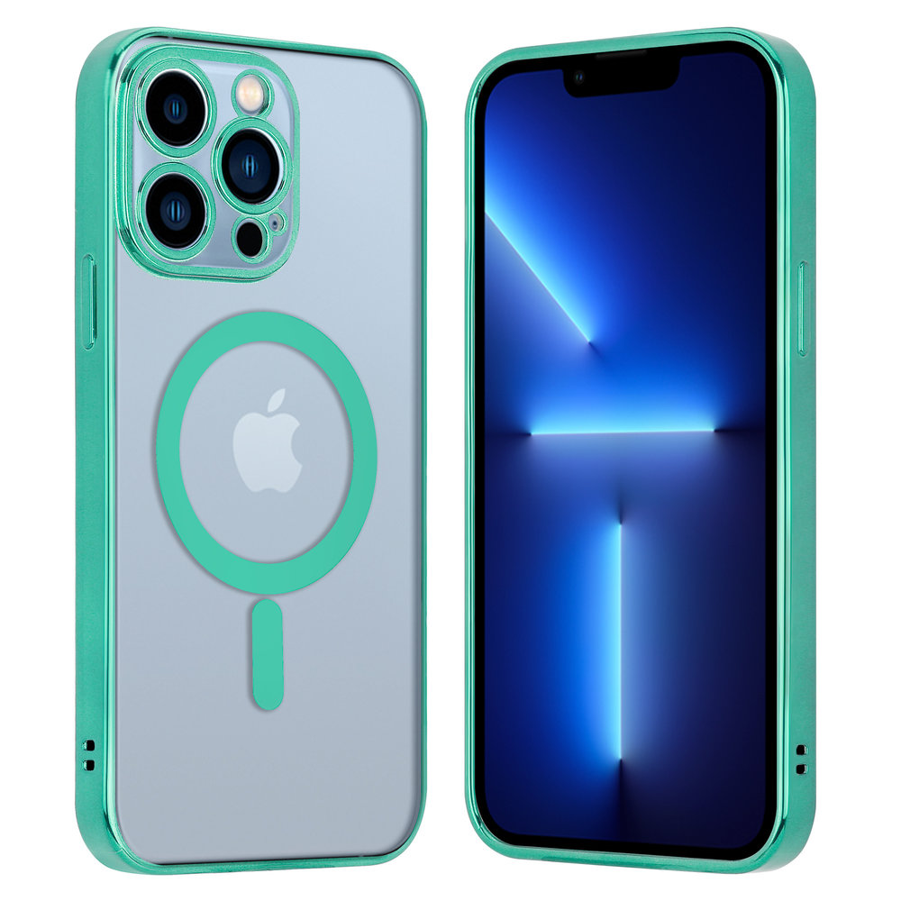 ShieldCase ShieldCase Coque iPhone 13 Pro revêtement métallique Magsafe transparent (vert) ShieldCase ShieldCase Coque iPhone 13 Pro revêtement métallique Magsafe transparent (vert)