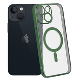 ShieldCase Coque iPhone 13 Mini revêtement métallique Magsafe transparent (vert foncé) ShieldCase Coque iPhone 13 Mini revêtement métallique Magsafe transparent (vert foncé)