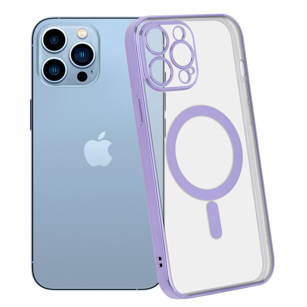 ShieldCase ShieldCase Coque iPhone 13 Pro Max revêtement métallique Magsafe transparent (violet) ShieldCase ShieldCase Coque iPhone 13 Pro Max revêtement métallique Magsafe transparent (violet)