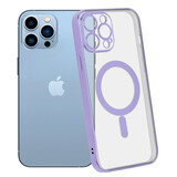 ShieldCase Coque iPhone 13 Pro Max revêtement métallique Magsafe transparent (violet)