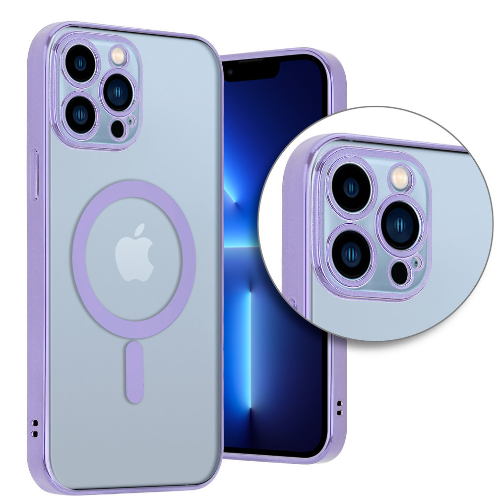ShieldCase ShieldCase Coque iPhone 13 Pro Max revêtement métallique Magsafe transparent (violet) ShieldCase ShieldCase Coque iPhone 13 Pro Max revêtement métallique Magsafe transparent (violet)