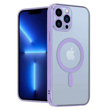 ShieldCase ShieldCase Coque iPhone 13 Pro Max revêtement métallique Magsafe transparent (violet) ShieldCase ShieldCase Coque iPhone 13 Pro Max revêtement métallique Magsafe transparent (violet)