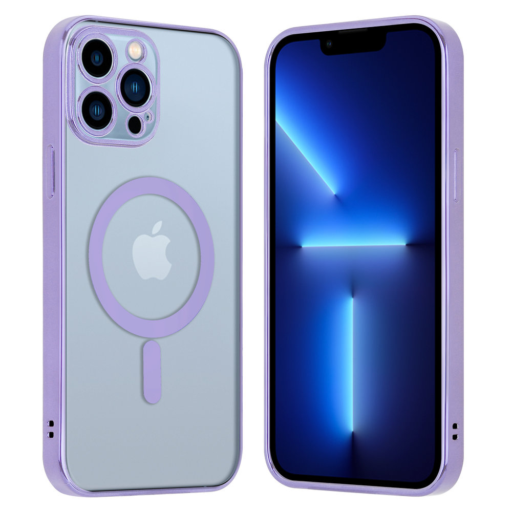ShieldCase ShieldCase Coque iPhone 13 Pro Max revêtement métallique Magsafe transparent (violet) ShieldCase ShieldCase Coque iPhone 13 Pro Max revêtement métallique Magsafe transparent (violet)