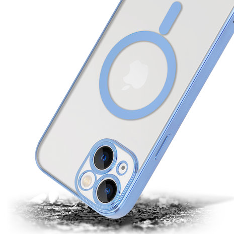 ShieldCase ShieldCase Coque iPhone 14 transparente revêtement métallique Magsafe (bleu) ShieldCase ShieldCase Coque iPhone 14 transparente revêtement métallique Magsafe (bleu)