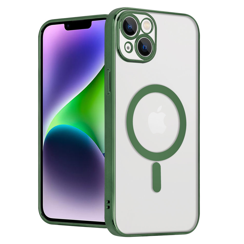 ShieldCase ShieldCase Coque iPhone 14 Plus revêtement métallique Magsafe transparent (vert foncé) ShieldCase ShieldCase Coque iPhone 14 Plus revêtement métallique Magsafe transparent (vert foncé)